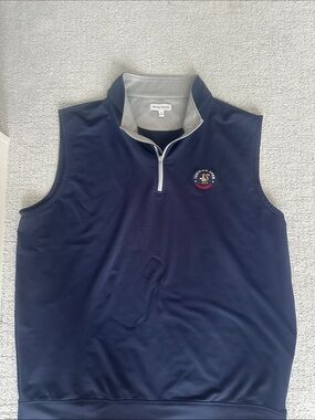 Peter Millar Navy Sleeveless Quarter-Zip Performance Vest US Open at Oakmont